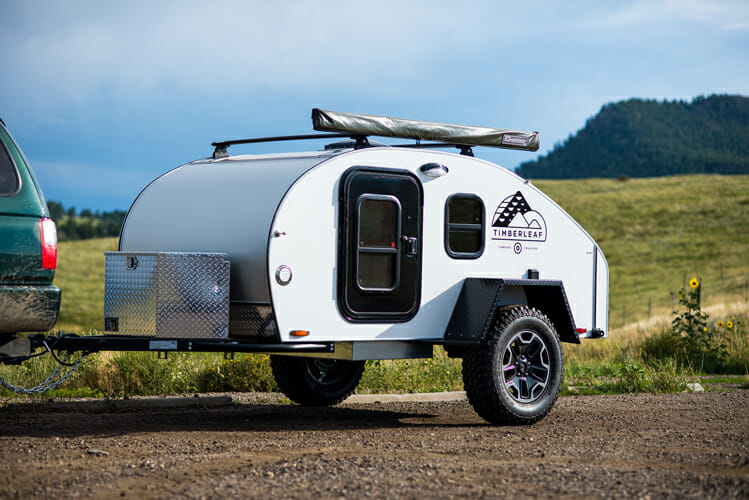 The classic teardrop trailer from Timberleaf holds a lot of water