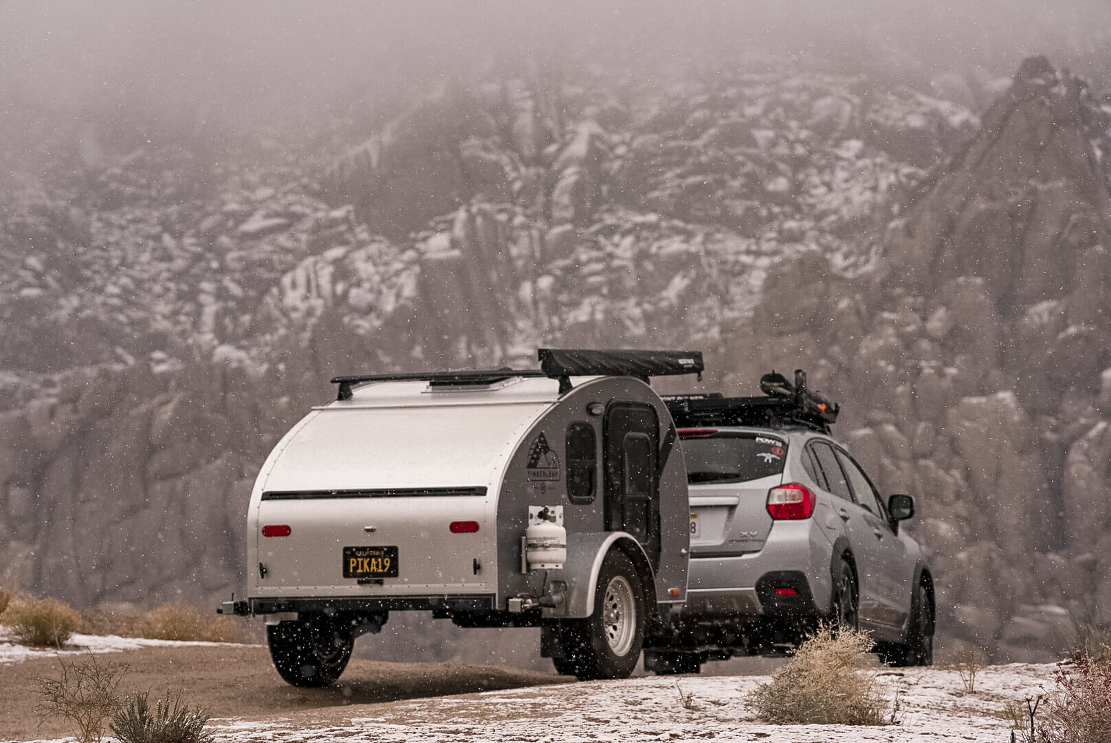 Hauling Teardrop Trailer Through The Snow