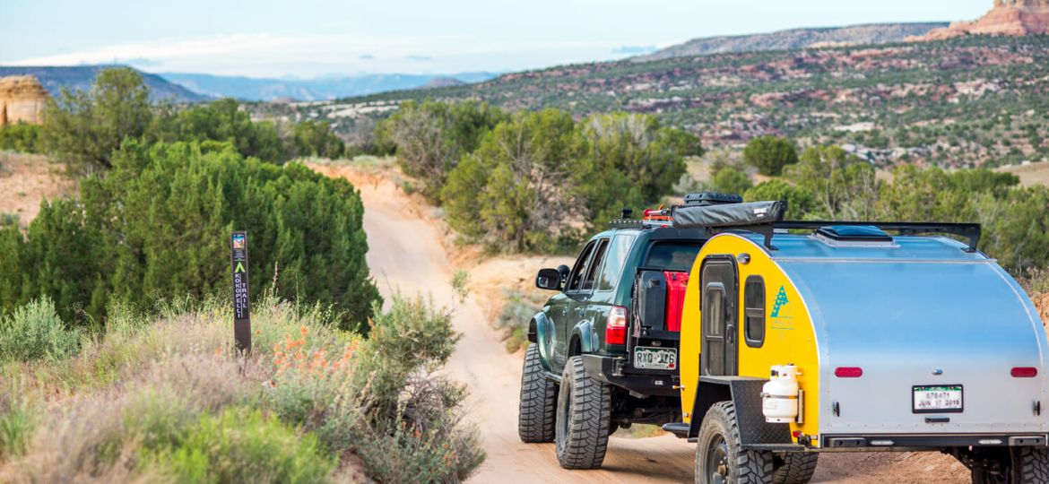 Go Off road in our teardrop trailers